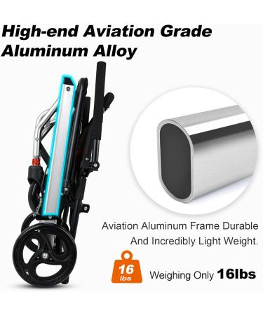 Tripaide Foldable Wheelchairs for Adults Lightweight Weight Only 16lbs Transport Travel Wheelchairs for Seniors Compact Portable Wheelchairs Support 220lbs Z20 - Buy Online on GoSupps.com