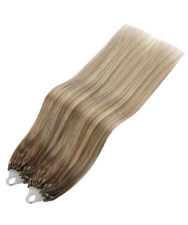 Youngsee Real Hair Microring Extensions - 60cm Ombre Light Brown to Blonde 50g Balayage Loop Hair Extensions - Buy Online on GoSupps.com