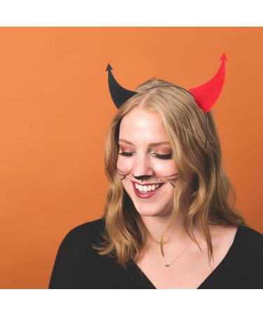 OATIPHO Devil Horns Headband Halloween Devil Hairband Animal Horns Hairband Ghost Hair Hoop Devil Costume for Fancy Dress Festival Cosplay Hairband Red Black - Buy Online on GoSupps.com