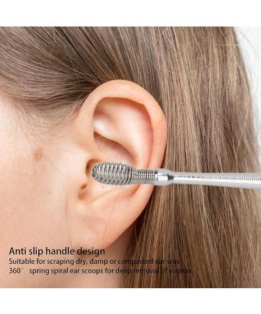 Stainless Steel Double Head Ear Wax Removal Tool | Spiral Spring Ear Pick for Ear Cleaning | Silver Earwax Removal Tool - Buy Online on GoSupps.com