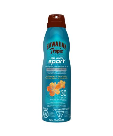 Hawaiian Tropic Island Sport Ultra-light Sport Sunscreen Spray SPF 30 Broad Spectrum Protection 170g Packaging may vary