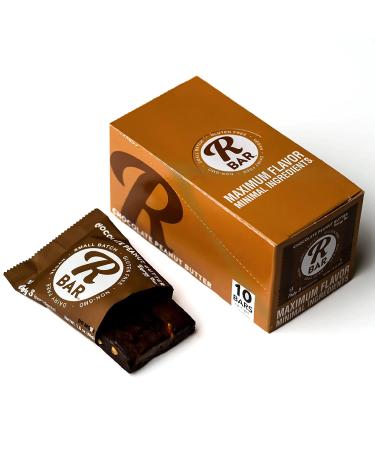 RBar Whole Food Real Chocolate Peanut Butter Energy Bar - 10 Pack Vegan Protein Snack, Dairy & Gluten-Free - Buy Online on GoSupps.com