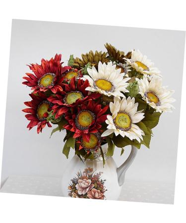 Zerodeko 1pc Decor Imitated Sunflower Bouquet European Style Sunflower Adornment Simulation Flower Bouquet Simulation Sunflower Ornament Household White Ornaments - Buy Online on GoSupps.com