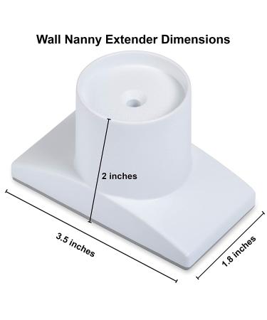 Wall Nanny Extender 4 Inch Baby Gate Extension (4 Pack) - Made in USA | Protects Walls, Stabilizes Gates for Child, Pet & Dog Gates | Works on Stairs | White - Buy Online on GoSupps.com