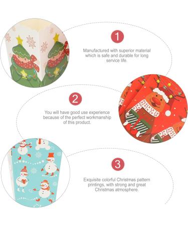 ULTECHNOVO 24 Pcs Christmas Popcorn Box Popcorn Treat Boxes Christmas Goodie Bags Christmas Popcorn Bags Christmas Candy Favor Boxes Holiday Present Boxes Snack Bag Paper Storage Box Dessert 1 count (Pack of 1) Colorfulx2pcs - Buy Online on GoSupps.com