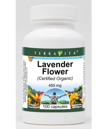 Lavender Flower (Certified Organic) - 450 mg (100 Capsules ZIN: 517723)