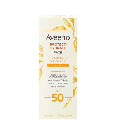 Aveeno Sun Aveeno Protect + Hydrate Face Moisturizing Sunscreen Spf 50 59 ml. 1 count (Pack of 1) SPF 50 (Face) Sunscreen