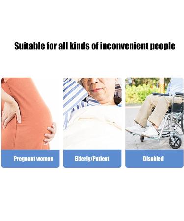 Toilet Wiping Aid Long Handle | Comfort Bottom Wiper for Independence | 15.7 inch Toilet Aid Tool for Older & Pregnant Women - Black - Buy Online on GoSupps.com