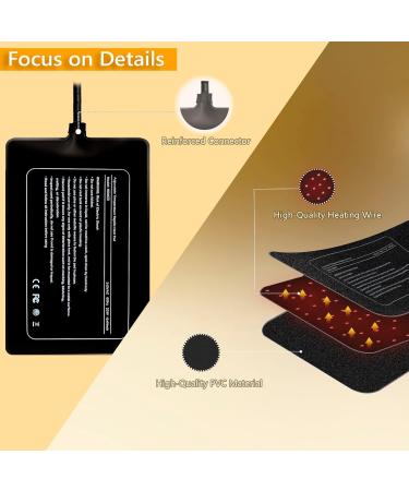 FIPASEN Reptile Heating Mat with Temperature Adjustment 8x12 Inch Terrarium Heat Mat for Tortoise/Snakes/Lizard/Gecko/Hermit Crab/Frog/Spider/Insect Breeding/Plant Box - Upgraded Reptile Heating Pad 8" X 12" with Adjust Knob - Buy Online on GoSupps.com