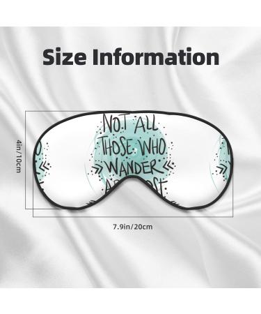 Adjustable Double-Sided Sleep Mask | Not All Who Wander Are Lost | Soft Eye Covers for Perfect Shading & Reduced Eye Edema - International Shipping Available - Buy Online on GoSupps.com