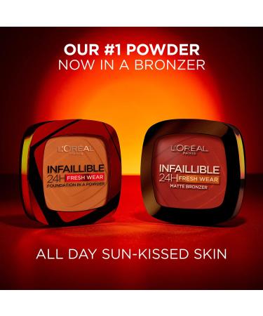 L'Oreal Paris Infaillible 24h Fresh Wear Bronzer - Waterproof Long-Lasting Matte Finish Color 450 Deep Tan 9g - International Shipping Available - Buy Online on GoSupps.com