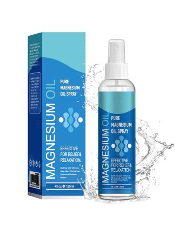 Magnesium Oil Spray 118ml 100% Pure Natural Source of Magnesium Chloride Body Spray Magnesium Spray Support Sleep Muscles Relax and Leg