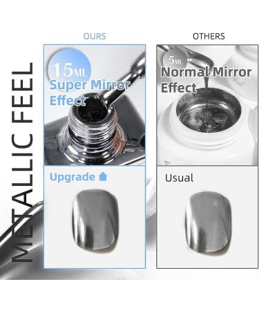 U-Shinein Metallic Painting Gel Kit - Black Grey Nail Art UV Gel - Buy Online on GoSupps.com