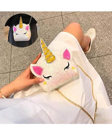 Shop Unique White Unicorn Shoulder Bag for Girls - Perfect for Cosmetics & Mini Essentials - Buy Online on GoSupps.com