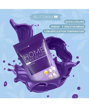 BLITZWAX Sensitive Skin Formula Lavender Hard Wax Beads 1lb - Large Refill Wax for Brazilian Bikini, Underarms, Back, Chest - At-Home Hair Removal for Women & Men - Buy Online on GoSupps.com