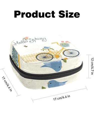 GIAPB Period Bag Sanitary Napkin Storage Bag Period Pouch Travel Makeup Bag Bike and Flower Color1626 - Buy Online on GoSupps.com