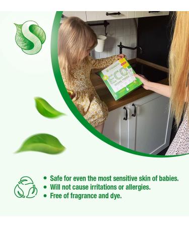 Synergetic Laundry Detergent Powder Packets | 50 Loads | Baby & Sensitive Skin Safe | Plant-Based & Fragrance-Free - Buy Online on GoSupps.com