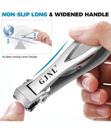 Premium Toenail Clippers for Men & Seniors | No Splash Nail Clippers with Catcher | Wide 17mm Opening for Thick Nails - Mess Free Design - Buy Online on GoSupps.com
