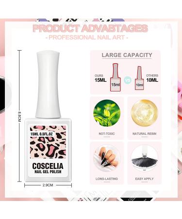 15ML Gel Nail Polish Kit with UV Light - Starter Kit with 24W LED Lamp, Glitter & Nude Colors, Matte Top Coat, Nail Art Rhinestones - DIY French Manicure Set - Buy Online on GoSupps.com