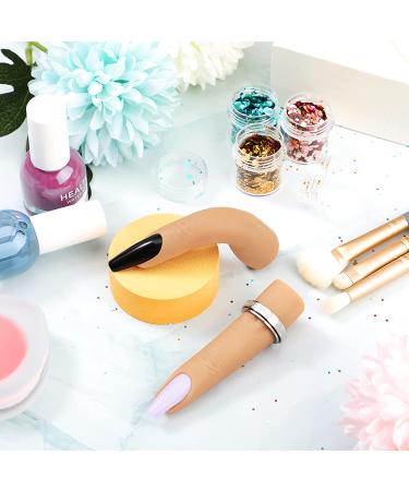2-Piece Bendable Silicone Nail Training Finger Set for Acrylic Nail Practice - Light Color | DIY Nails & Nail Art - Buy Online on GoSupps.com