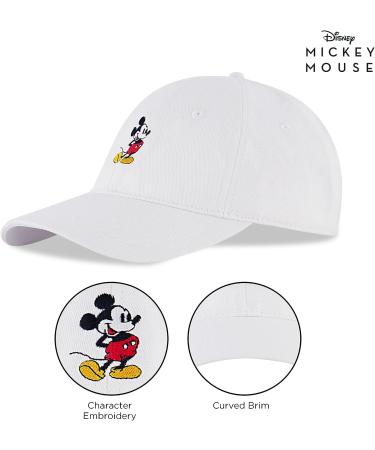 Disney Men's Mickey Mouse Snap-Back Dad Hat in White - Baseball Cap - Buy Online on GoSupps.com