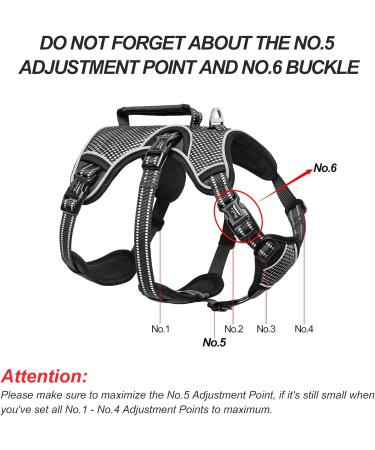 Premium Heele Dog Harness - Reflective Breakout Design Robust Handle Perfect Fit - Black (M) - Buy Online on GoSupps.com