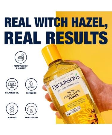 Dickinson's Original Witch Hazel Pore Perfecting Toner 16 Fl Oz - 100% Natural (Pack of 3) - Buy Online on GoSupps.com
