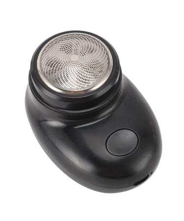 Electric Beard Clipper Stainless Steel Beard Trimmer USB Rechargeable Portable Small Men Beard Clipper Cleaner Fine Trimming for Travel Use (Matte Black)