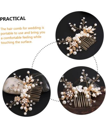 minkissy Pearl Comb Hair Combs for Women Accessories Wedding Hair Accessories for Brides Gold Hair Flower Girl Hair Accessories Girls Hair Accessory The Flowers Pearl Bridesmaid Headband - Buy Online on GoSupps.com