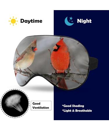 Northern Cardinal Sleep Mask - Adjustable Eye Cover for Sleeping, Blocks Light - Men and Women - Buy Online on GoSupps.com