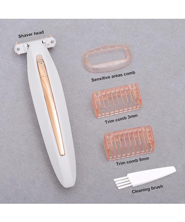 Replacement Heads & Guide Combs for Flawless Body Rechargeable Ladies Shaver - Includes Cleaning Brush & Velvet Bag - Buy Online on GoSupps.com