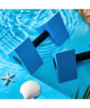 4 Pcs Triangular Aquatic Exercise Dumbbells Set - Blue EVA Foam Water Weights for Pool Exercise - Resistant Water Aerobics Equipment - Buy Online on GoSupps.com