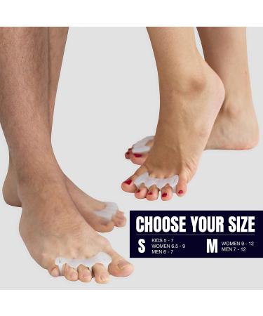 Quapy Toe Separators for Women - Restore Toes to Correct Place - Durable Toe Spacers for Bunions, Hammertoes, Plantar Fasciitis - Medium Size - Buy Online on GoSupps.com