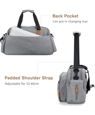 SONARIN Convertible Baby Changing Bag with Folding Crib - Waterproof Large Capacity Nappy Changing Tote Bag - Travel Diaper Bag with Changing Mat in Grey - Buy Online on GoSupps.com