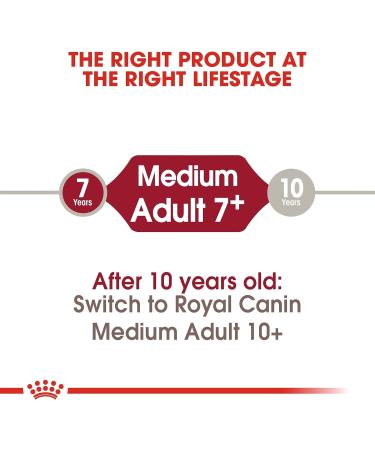 Royal Canin Medium Adult 7+ Dry Dog Food 4kg - Buy Online on GoSupps.com