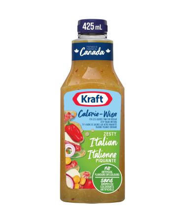 Kraft Zesty Italian Calorie-Wise Salad Dressing 425 ml Bottle (Pack of 10)