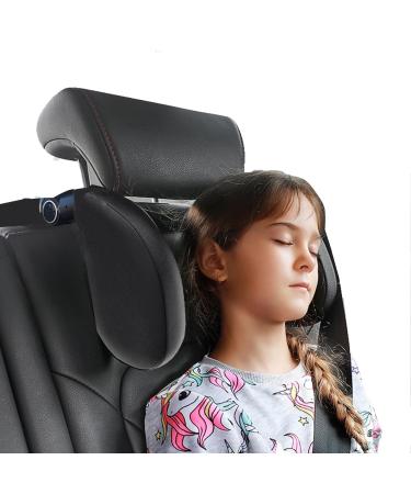 SANON Car Headrest Pillow Adjustable U shaped Car Seat Headrest Pillow Car Head Neck Support Sleeping Pillow for Adults Black