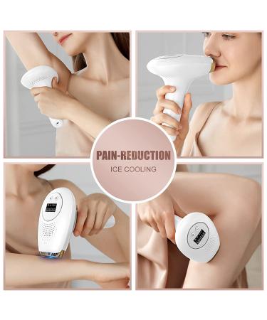 FDA Cleared High Energy IPL Hair Removal for Women and Men - Ice Cooling Protection, 999,999 Flashes - Reduce Pain, Laser Hair Removal for Whole Body - Sleek White - Buy Online on GoSupps.com