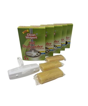 Dr. Weipert WC stones scented flusher scented stones with hanger lemon scent 15 pieces with 5 hangers