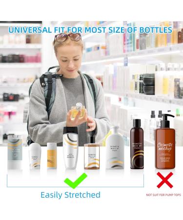 Zienlay 8 Pack Leak-Proof Elastic Sleeves for Travel Bottles - 2023 New Style - Buy Online on GoSupps.com