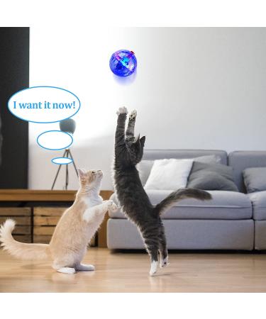 4-Piece Ghost Hunting Cat Ball Set - LED Motion Activated Pet Interactive Toys - Buy Online on GoSupps.com