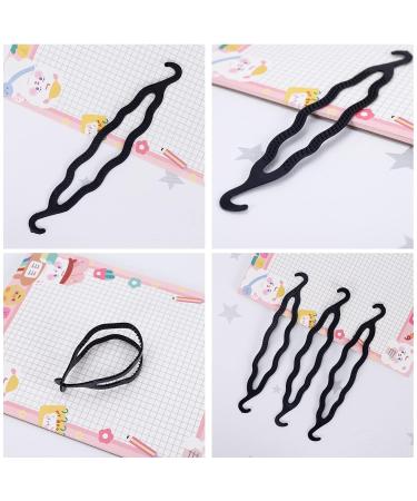6 Pack Black Plastic Dutt Maker - Double Hook Hairstyling Tools for Twisted Braids Ponytails & More - Buy Online on GoSupps.com