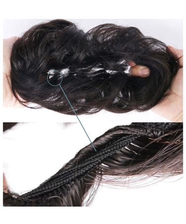 Shop Messy Hair Ponytail Extensions | Scrunchy Bun Updo | Wavy Light Brown to Gray Blonde - Top Quality Hair Accessories - Buy Online on GoSupps.com