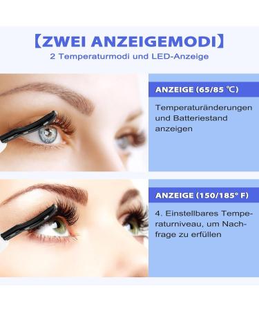 Duontyye Electric Heated Eyelash Curler USB Charge Makeup Curling Kit Long Lasting Natural Eye Lash Curler White - Buy Online on GoSupps.com