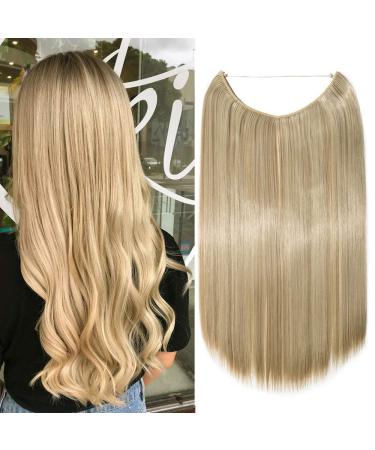 Silk-Co hair extension with rubber band smooth extensions with invisible cord synthetic hair part such as real hair hair sealing hair extensions for women honeyblond & bleach 50cm 50 cm honey blonde mix bleach - Buy Online on GoSupps.com