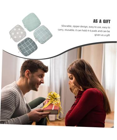 Healvian Menstrual Pad Storage Pouch - 4pcs Sanitary Napkin Holder for Travel, Makeup, Toiletries & Cash - Buy Online on GoSupps.com