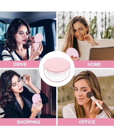 Giazee Compact Mirror 1X/10X Magnifying Mirror with LED Light - Pink | Portable Travel Makeup Mirror for Handbag Purse - Buy Online on GoSupps.com
