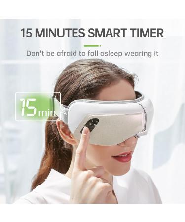Real Relax Eye Massager with Heating & Bluetooth - Relief for Eye Strain Dark Circles and Dry Eyes | Perfect Birthday Gift (Grey - Buy Online on GoSupps.com