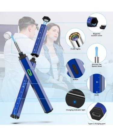 Buy Ear Wax Removal Tool Camera for iOS & Android | HD 1296P Ear Cleaner Kit with 10 Picks & 18 Silicone Spoons - Blue - Buy Online on GoSupps.com