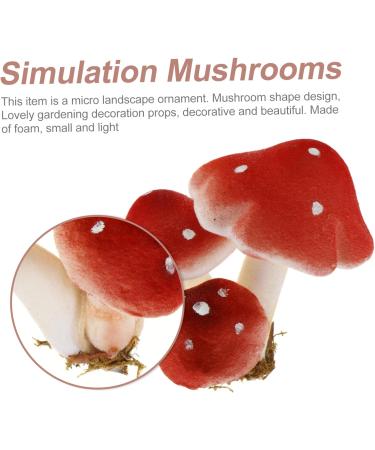DECHOUS 18 Pcs Simulated Mushroom Emulation Mushroom Flower Pot Bonsai Decor Simulation Mini Mushroom Glass Faux Artificial Plants Indoor Mini Froth Adornment Delicate Child Iron Wire Food Assorted Colorx3pcs 9X8CMx3pcs - Buy Online on GoSupps.com